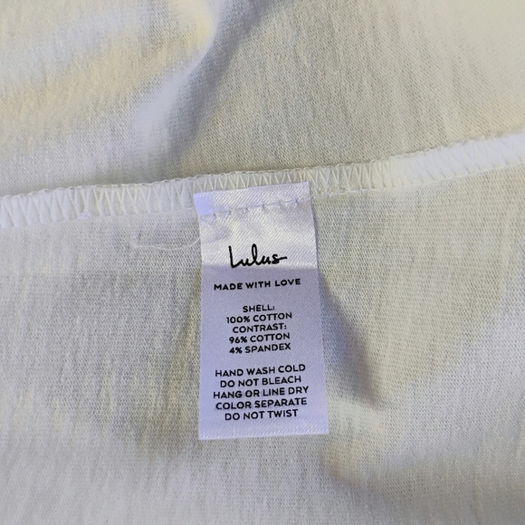 Lulu's Summer Beauty White Ribbed Twist Back Midi Dress Balletcore Size Large - Picture 9 of 12